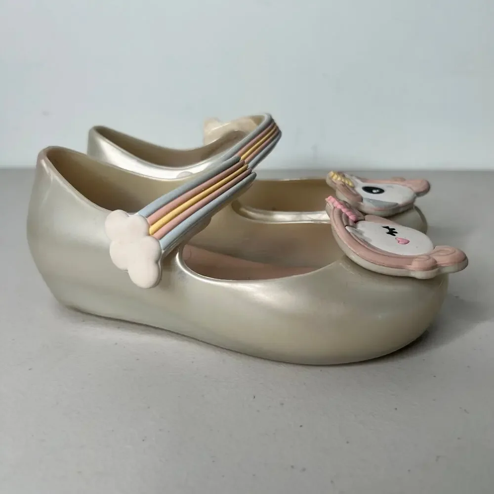 Mini Melissa Unicorn Pearl Mary Jane Size 10